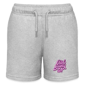 Ambiance de gang de filles - Short de jogging enfant bio Stanley/Stella - gris chiné - Devant