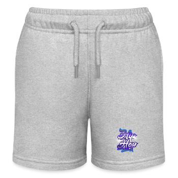 hip hop - Kids Organic Sweat Shorts by Stanley/Stella - heather grey - Front