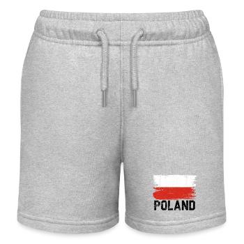 Drapeau de la Pologne - Short de jogging enfant bio Stanley/Stella - gris chiné - Devant