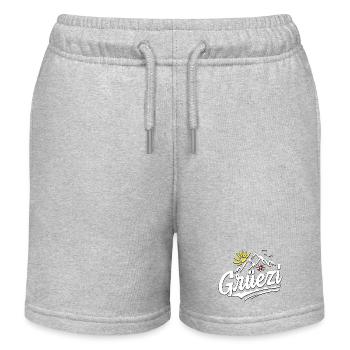 Schweizer Dialekt - Mundart Schweizerdeutsch Hallo - Kinder Organic Joggingshorts Mini Bolter von Stanley/Stella - Grau meliert - Vorne