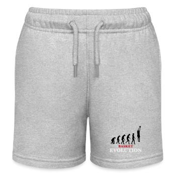 Basket Evolution Sports et humour 3c - Short de jogging enfant bio Stanley/Stella - gris chiné - Devant