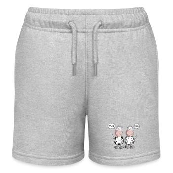 Eine Kuh Kann Fremdsprache I Kommunikation Kuh - Kinder Organic Joggingshorts Mini Bolter von Stanley/Stella - Grau meliert - Vorne