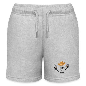 Cowboy, Karneval, Comic - Kinder Organic Joggingshorts Mini Bolter von Stanley/Stella - Grau meliert - Vorne