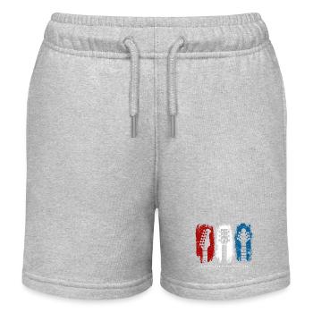 Flag Trio Guitars Grunge - Kids Organic Sweat Shorts by Stanley/Stella - heather grey - Front