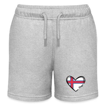 Färöer Inseln - Faroe Islands - Føroyar - Kids Organic Sweat Shorts by Stanley/Stella - heather grey - Front