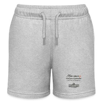My heart Louvre - Kids Organic Sweat Shorts by Stanley/Stella - heather grey - Front