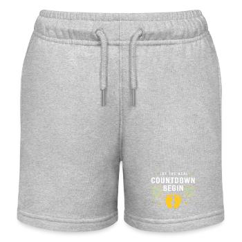 Gender Reveal Neujahr - Kinder Organic Joggingshorts Mini Bolter von Stanley/Stella - Grau meliert - Vorne