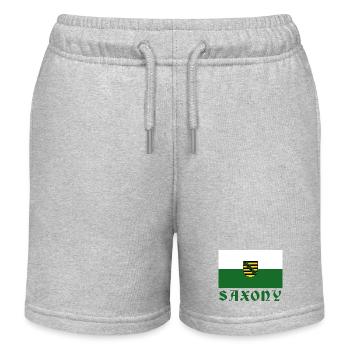 Conception de l’emblème du drapeau de la Saxe - Short de jogging enfant bio Stanley/Stella - gris chiné - Devant