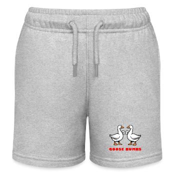 Goose Bumbs – Drôle de Poing d’Oie - Short de jogging enfant bio Stanley/Stella - gris chiné - Devant