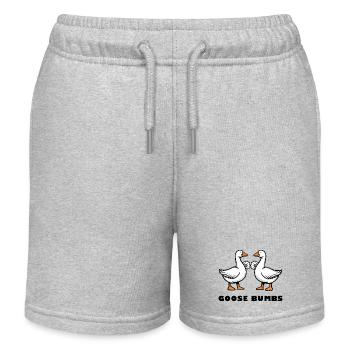 Goose Bumbs – Drôle de Poing d’Oie - Short de jogging enfant bio Stanley/Stella - gris chiné - Devant