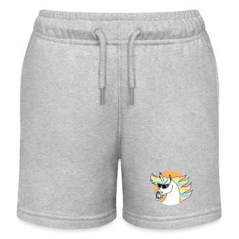 Cool Unicorn - Kinder Organic Joggingshorts Mini Bolter von Stanley/Stella - Grau meliert - Vorne