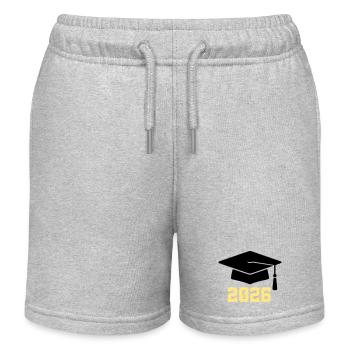 Absolvent 2026 Bachelor Hut - Kinder Organic Joggingshorts Mini Bolter von Stanley/Stella - Grau meliert - Vorne