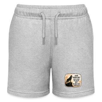 Gehe deinen Weg – die Richtigen finden dich - Kinder Organic Joggingshorts Mini Bolter von Stanley/Stella - Grau meliert - Vorne