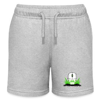 Va toucher l’herbe - Short de jogging enfant bio Stanley/Stella - gris chiné - Devant