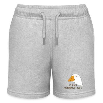 Gans Dünnes Eis - Kids Organic Sweat Shorts by Stanley/Stella - heather grey - Front