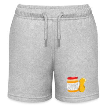 Peanut butter - Kids Organic Sweat Shorts by Stanley/Stella - heather grey - Front