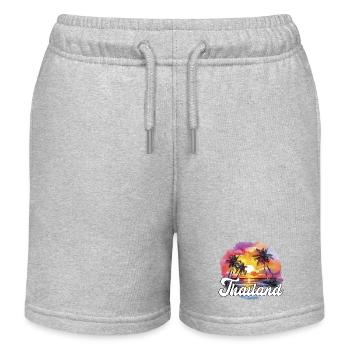 Thailand Travel Destination Holiday Travel Holiday - Kids Organic Sweat Shorts by Stanley/Stella - heather grey - Front