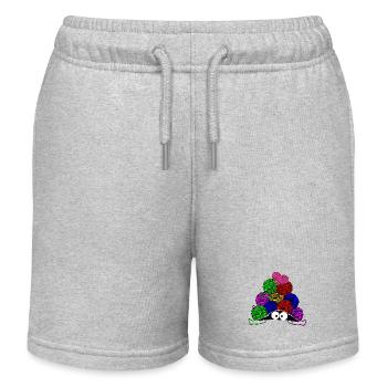 Stricken - Kinder Organic Joggingshorts Mini Bolter von Stanley/Stella - Grau meliert - Vorne