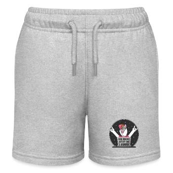 Schulkind Einhorn Ich rocke jetzt die 1. Klasse - Kinder Organic Joggingshorts Mini Bolter von Stanley/Stella - Grau meliert - Vorne