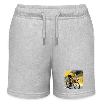 Vitesse vive : à la poursuite du jaune - Short de jogging enfant bio Stanley/Stella - gris chiné - Devant