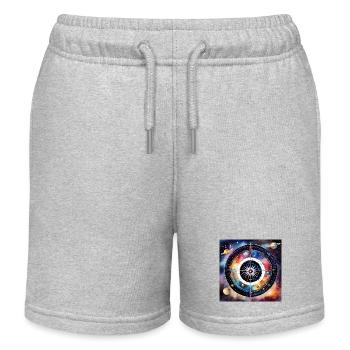 Universe of Darts - Kids Organic Sweat Shorts by Stanley/Stella - heather grey - Front