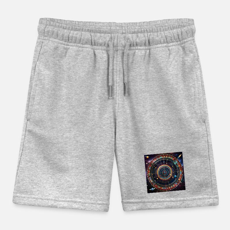 Planetary Precision - Cosmic Dartboard Kids Organic Sweat Shorts by Stanley/Stella