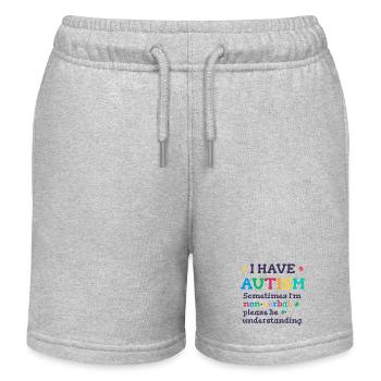 Nonverbaler Autismus - Kinder Organic Joggingshorts Mini Bolter von Stanley/Stella - Grau meliert - Vorne