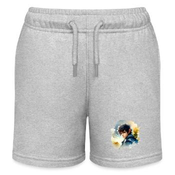 Fantaisie, Halfelin - Short de jogging enfant bio Stanley/Stella - gris chiné - Devant