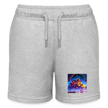 Mont Saint Michel - Dreamlike Castle - Kids Organic Sweat Shorts by Stanley/Stella - heather grey - Front