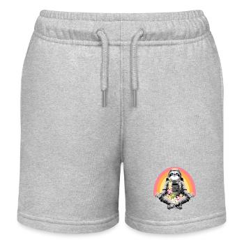 Faultier macht Yoga - Kinder Organic Joggingshorts Mini Bolter von Stanley/Stella - Grau meliert - Vorne