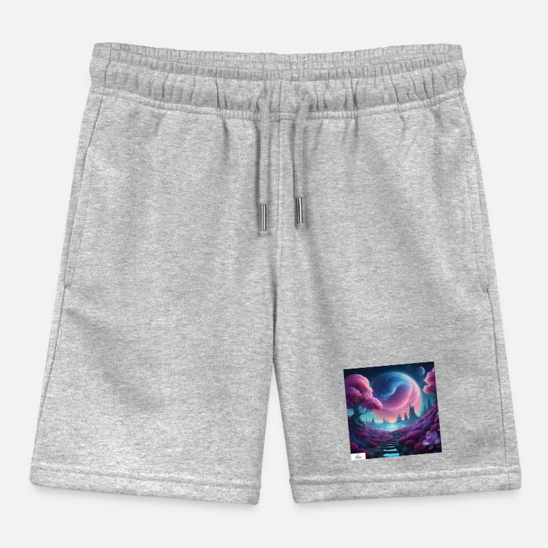 Epic celestial dreamscape Kids Organic Sweat Shorts by Stanley/Stella
