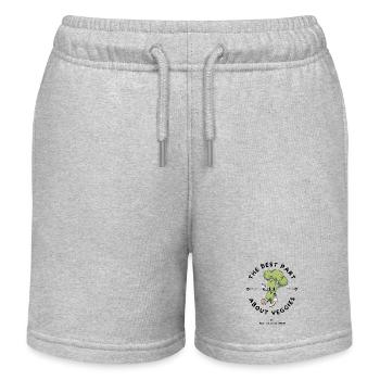 Bester Gemüse-Cartoon - Kinder Organic Joggingshorts Mini Bolter von Stanley/Stella - Grau meliert - Vorne