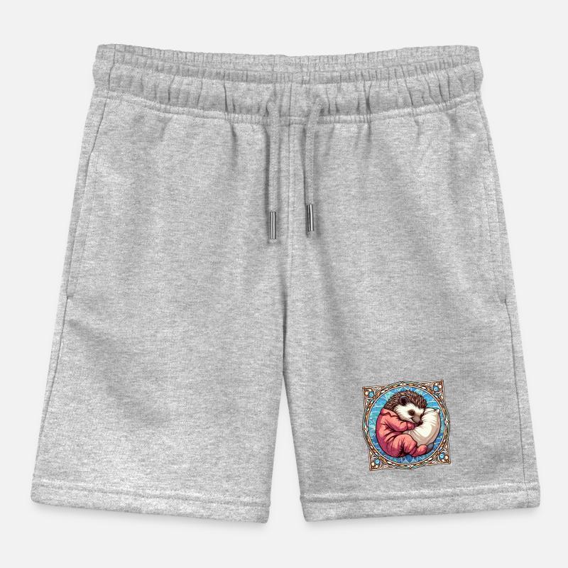 Hedgehog Sleeping Passion Gift Kids Organic Sweat Shorts by Stanley/Stella