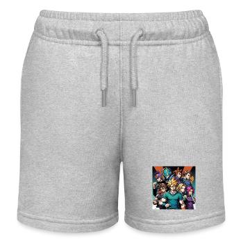 Manga Freundschaft Helden - Kinder Organic Joggingshorts Mini Bolter von Stanley/Stella - Grau meliert - Vorne