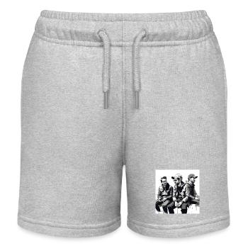 3 ink friends - Kids Organic Sweat Shorts by Stanley/Stella - heather grey - Front