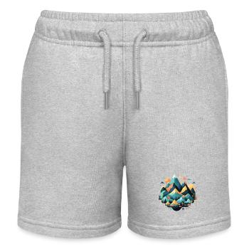 Ruhige Landschaft Ruhig Beschauliche Natur Berge - Kinder Organic Joggingshorts Mini Bolter von Stanley/Stella - Grau meliert - Vorne