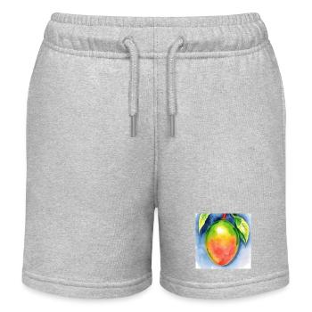 Mango Watercolor - Kids Organic Sweat Shorts by Stanley/Stella - heather grey - Front