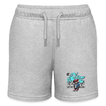 Yo! Nours - Short de jogging enfant bio Stanley/Stella - gris chiné - Devant