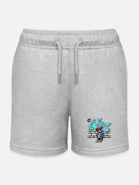 Yo! Nours - Short de jogging enfant bio Stanley/Stella - gris chiné