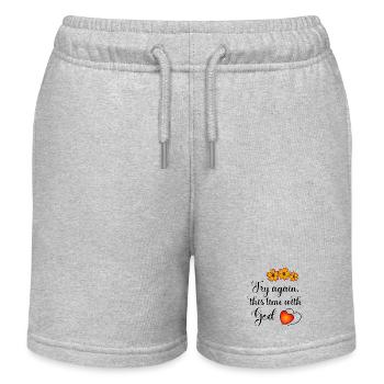 Try again - Kids Organic Sweat Shorts by Stanley/Stella - heather grey - Front