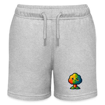 WPAP Polygon Kawaii Stil Baby Spielzeug Baum - Kinder Organic Joggingshorts Mini Bolter von Stanley/Stella - Grau meliert - Vorne