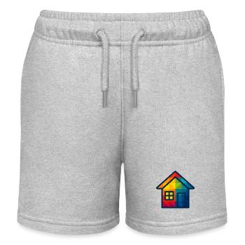 WPAP Polygon Kawaii Stil Baby Spielzeug Haus - Kinder Organic Joggingshorts Mini Bolter von Stanley/Stella - Grau meliert - Vorne