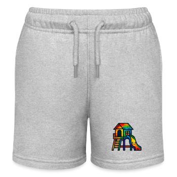 WPAP Polygon Kawaii Style Baby Play Tower Slide - Short de jogging enfant bio Stanley/Stella - gris chiné - Devant