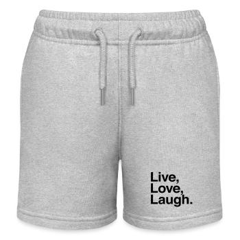 Live Love Laugh -  célèbre mantra de vie positive - Short de jogging enfant bio Stanley/Stella - gris chiné - Devant