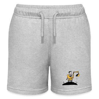 pelleteuse - Short de jogging enfant bio Stanley/Stella - gris chiné - Devant
