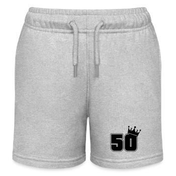 50 - Kids Organic Sweat Shorts by Stanley/Stella - heather grey - Front