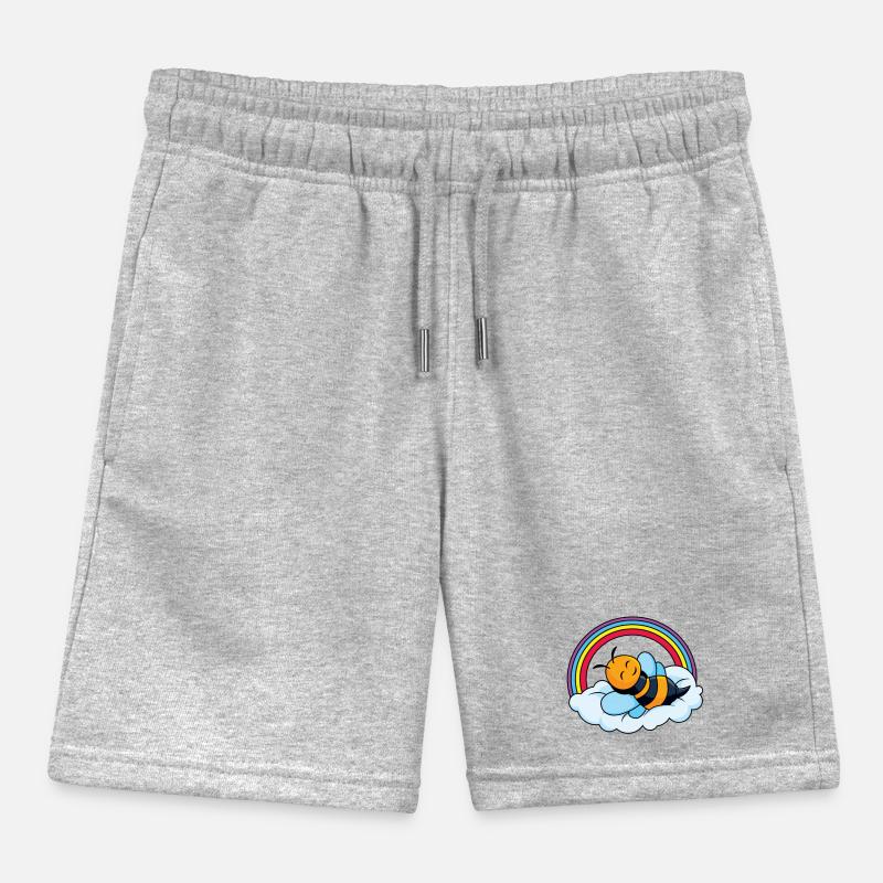 Sleeping bee on cloud Kids Organic Sweat Shorts by Stanley/Stella