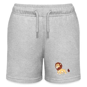 Un lion magnifique - Short de jogging enfant bio Stanley/Stella - gris chiné - Devant