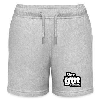 Lustiges T-Shirt mit Spruch - Kinder Organic Joggingshorts Mini Bolter von Stanley/Stella - Grau meliert - Vorne