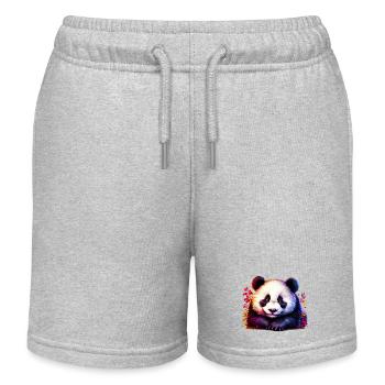 Panda - Kinder Organic Joggingshorts Mini Bolter von Stanley/Stella - Grau meliert - Vorne
